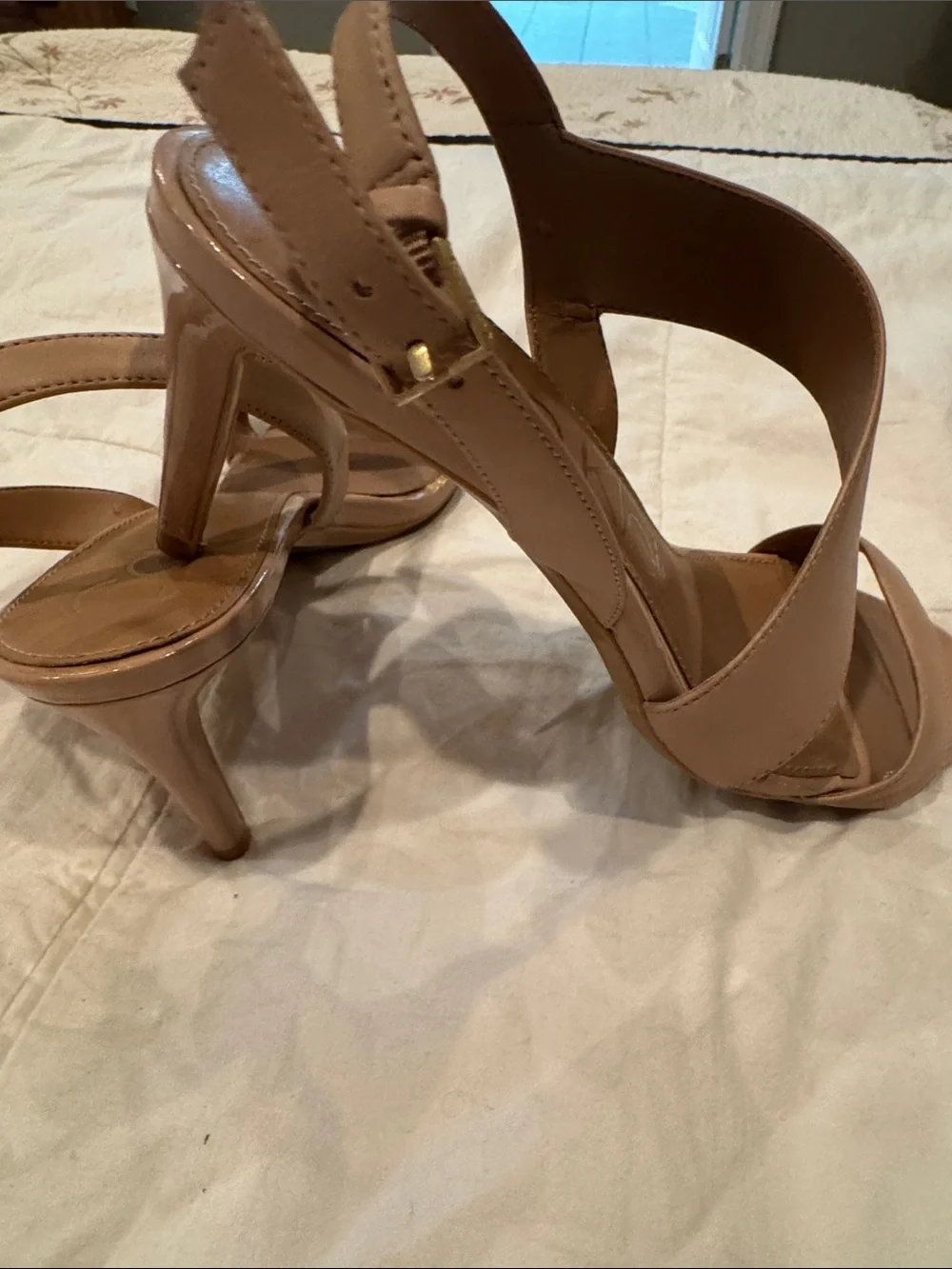 Calvin Klein Nude Slingback Heels